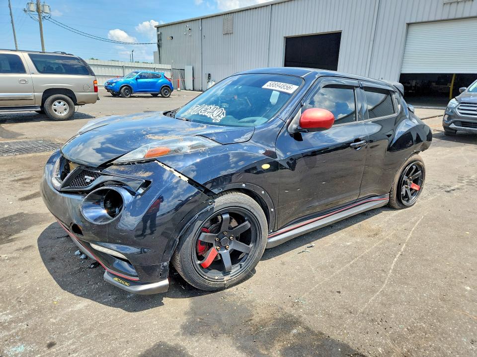 2014 Nissan Juke VIN JN8DF5MV1ET150051 COPART salvage auction — REAR END, Fl - Cert Of Title Slvg Rebuildable, sold $25 on 2026-07-27 (photo 1)