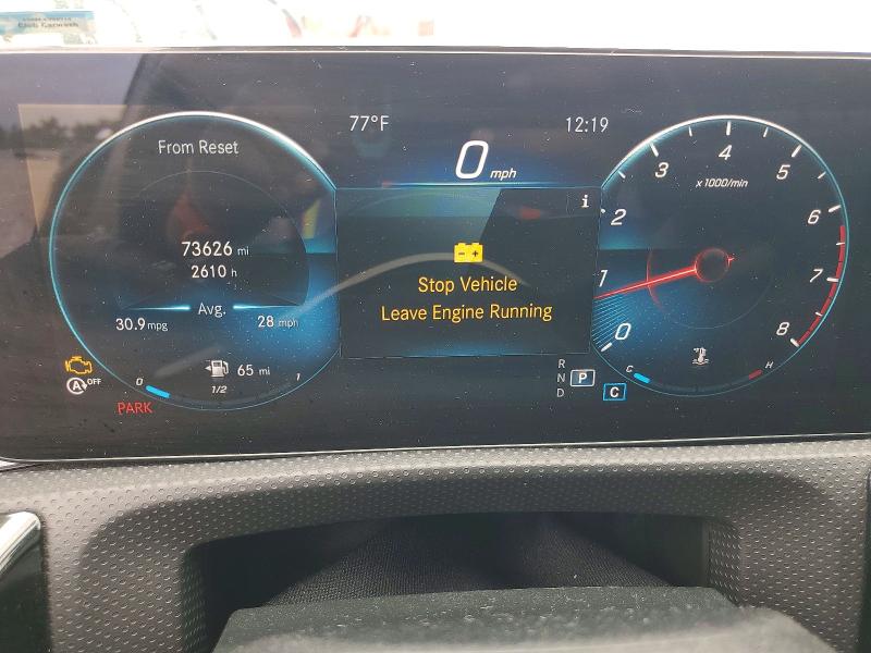 2022 Mercedes-benz A-klasse VIN W1K3G4EB2NJ363384 COPART salvage auction — FRONT END, Tx - Salvage Vehicle Title, sold $150 on 2026-07-30 (photo 9)