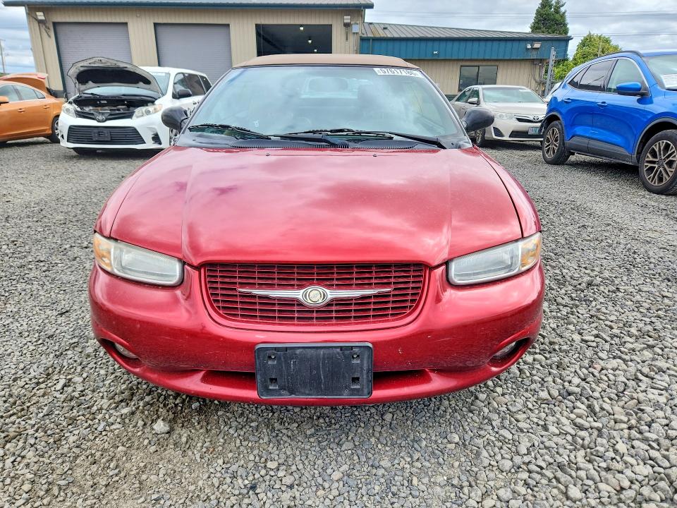 1999 Chrysler Sebring VIN 3C3EL55H8XT505410 COPART salvage auction — NORMAL WEAR, Or - Certificate Of Title, sold $1,400 on 2026-07-07 (photo 5)