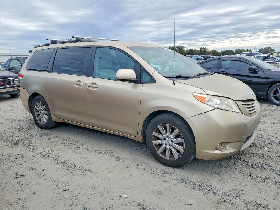 2011 Toyota Sienna VIN 5TDJK3DC1BS002960 COPART salvage auction — REAR END, Ca - Salvage Certificate, sold $15 on 2026-07-28 (photo 4)