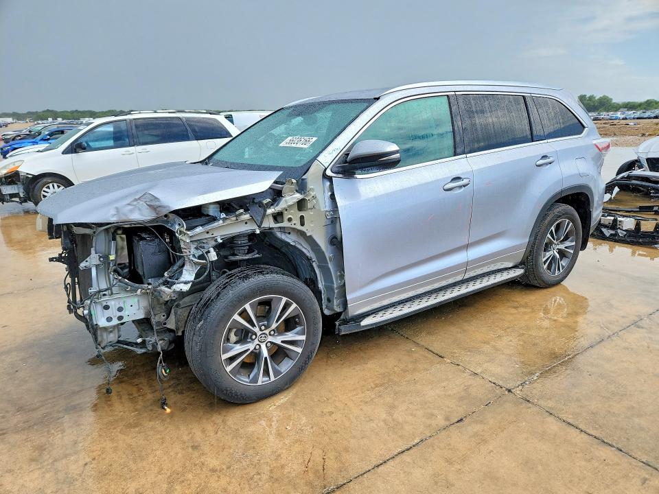 2016 Toyota Highlander VIN 5TDKKRFH5GS507035 COPART salvage auction — FRONT END, Tx - Certificate Of Title, sold $200 on 2026-07-30 (photo 1)