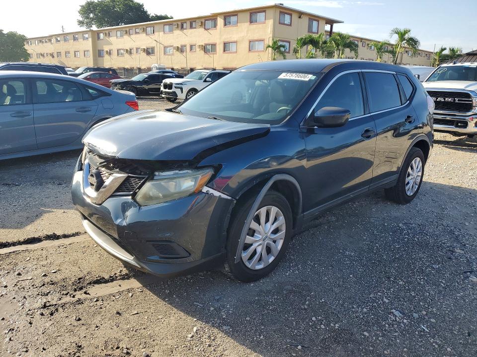2016 Nissan Rogue VIN KNMAT2MT2GP704424 COPART salvage auction — FRONT END, Fl - Cert Of Title Slvg Rebuildable, sold $1,050 on 2026-07-10 (photo 1)