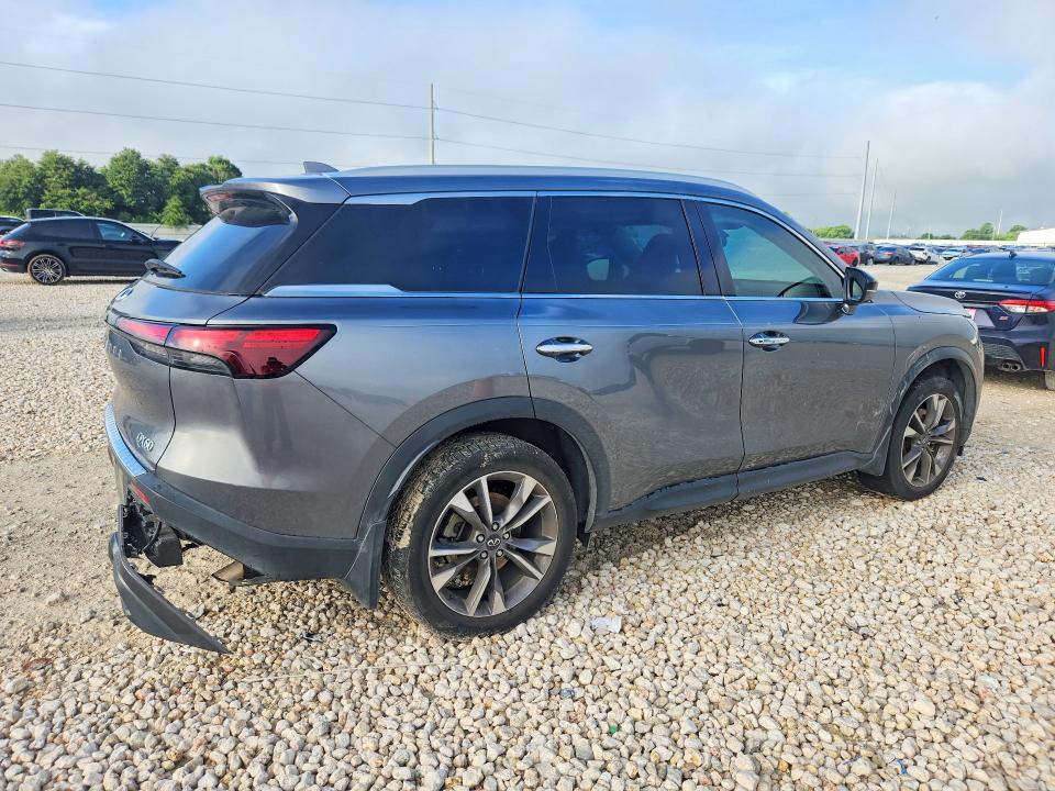 2022 Infiniti VIN 5N1DL1FR7NC333821 COPART salvage auction — FRONT END, Tx - Salvage Vehicle Title, sold $10,500 on 2026-07-02 (photo 3)