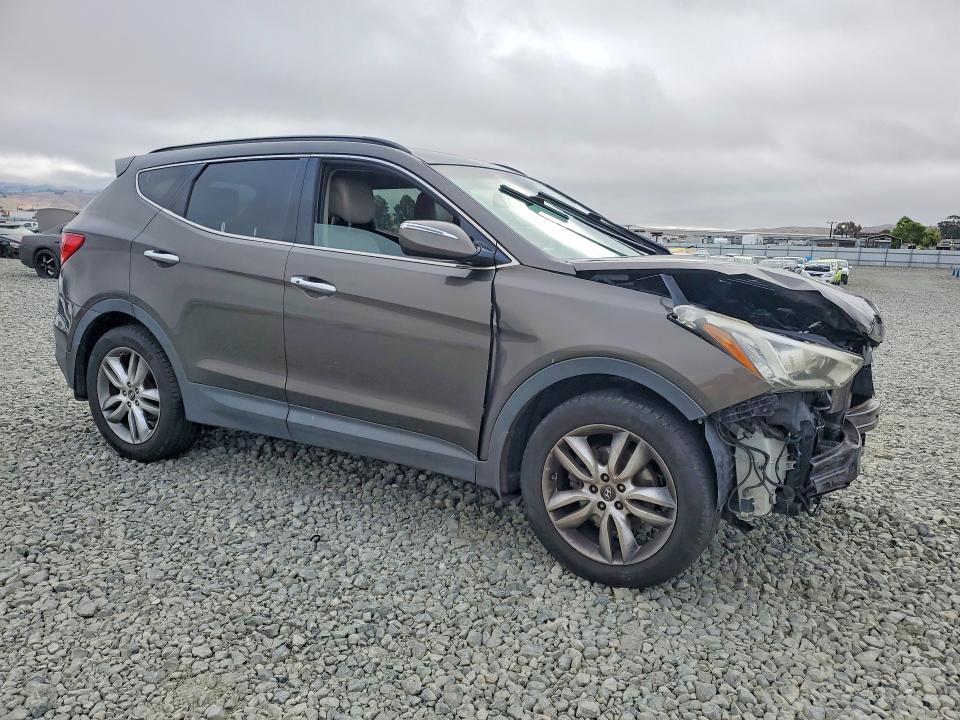 2013 Hyundai Santa fe VIN 5XYZU3LA2DG067183 COPART salvage auction — FRONT END, Ca - Salvage Certificate, sold $500 on 2026-07-02 (photo 4)