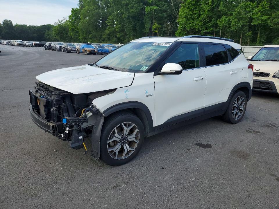 2021 Kia VIN KNDERCAAXM7122589 COPART salvage auction — FRONT END, Nj - Cert Of Title-Salvage, sold $5,500 on 2026-07-09 (photo 1)