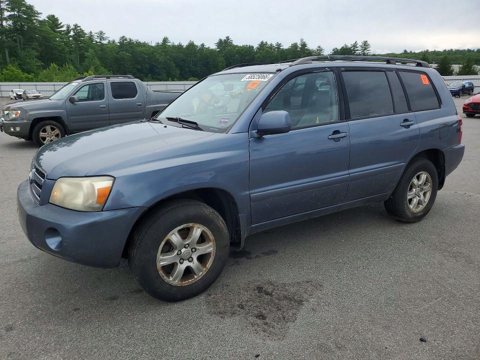 2005 Toyota Highlander VIN JTEEP21A050134823 COPART salvage auction — FRONT END, Me - Certificate Of Title, sold $825 on 2026-07-14 (photo 1)