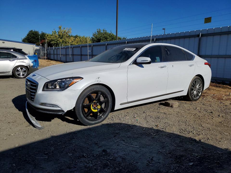 2015 Hyundai Genesis VIN KMHGN4JFXFU019226 COPART salvage auction — FRONT END, Ca - Dis/Dlr/Exp Only Clean Title, sold $15 on 2026-07-21 (photo 1)