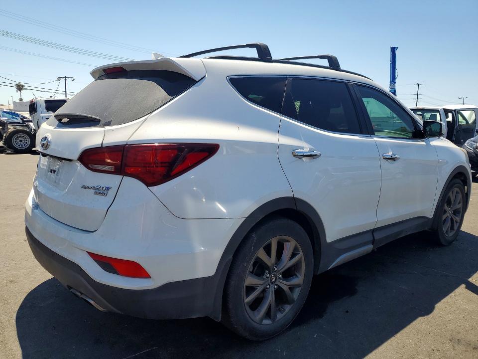 2017 Hyundai Santa fe VIN 5XYZW4LA7HG447688 COPART salvage auction — FRONT END, Ca - Salvage Certificate, sold $2,900 on 2026-07-08 (photo 3)