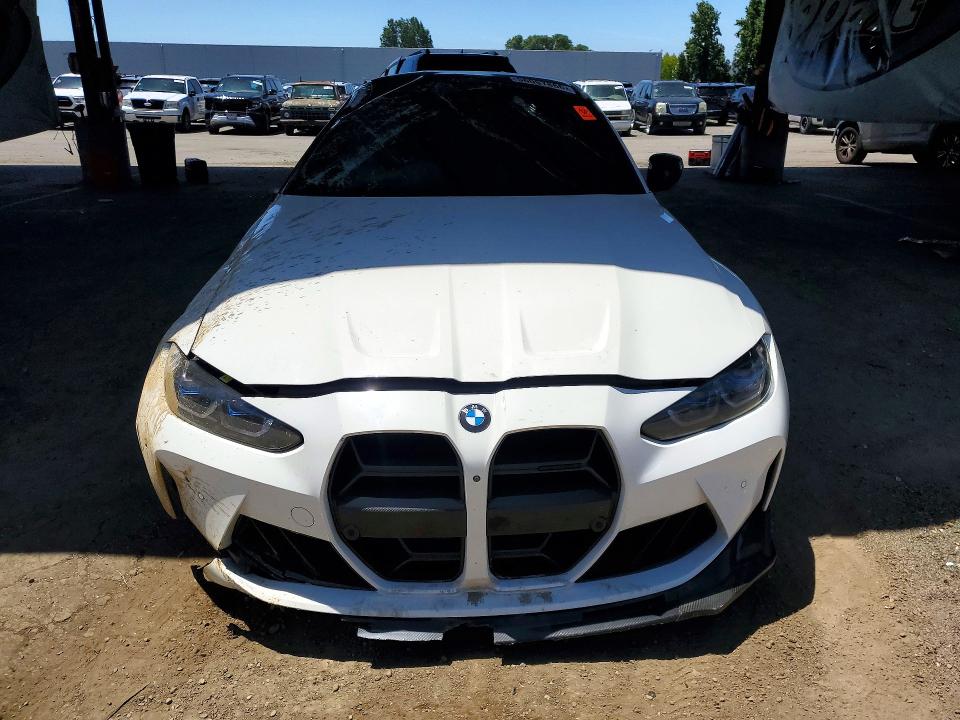 2021 BMW M4 VIN WBS33AZ07MCG63384 COPART salvage auction — ROLLOVER, Ca - Salvage Certificate, sold $3,600 on 2026-07-21 (photo 5)