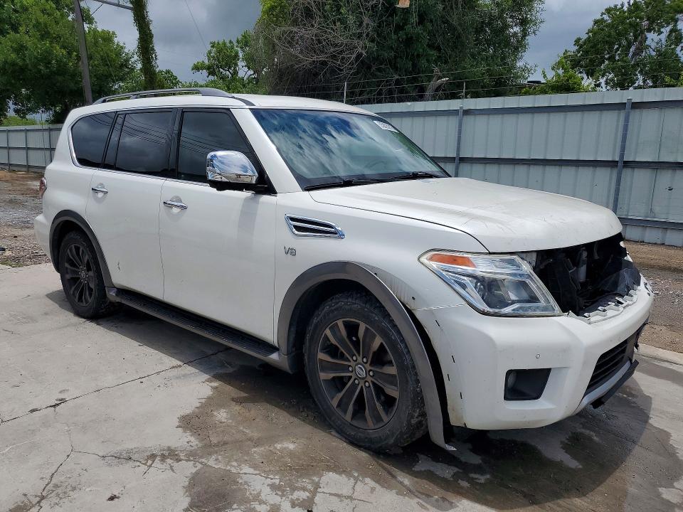 2017 Nissan Armada VIN JN8AY2NF4H9301369 COPART salvage auction — FRONT END, Tx - Salvage Vehicle Title, sold $250 on 2026-07-28 (photo 4)