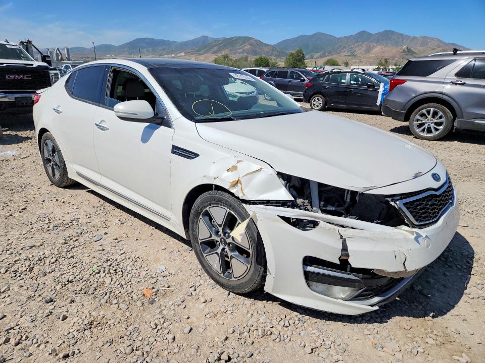 2012 Kia Optima hybrid VIN KNAGM4AD3C5009341 COPART salvage auction — FRONT END, Ut - Salvage Certificate, sold $700 on 2026-07-02 (photo 4)