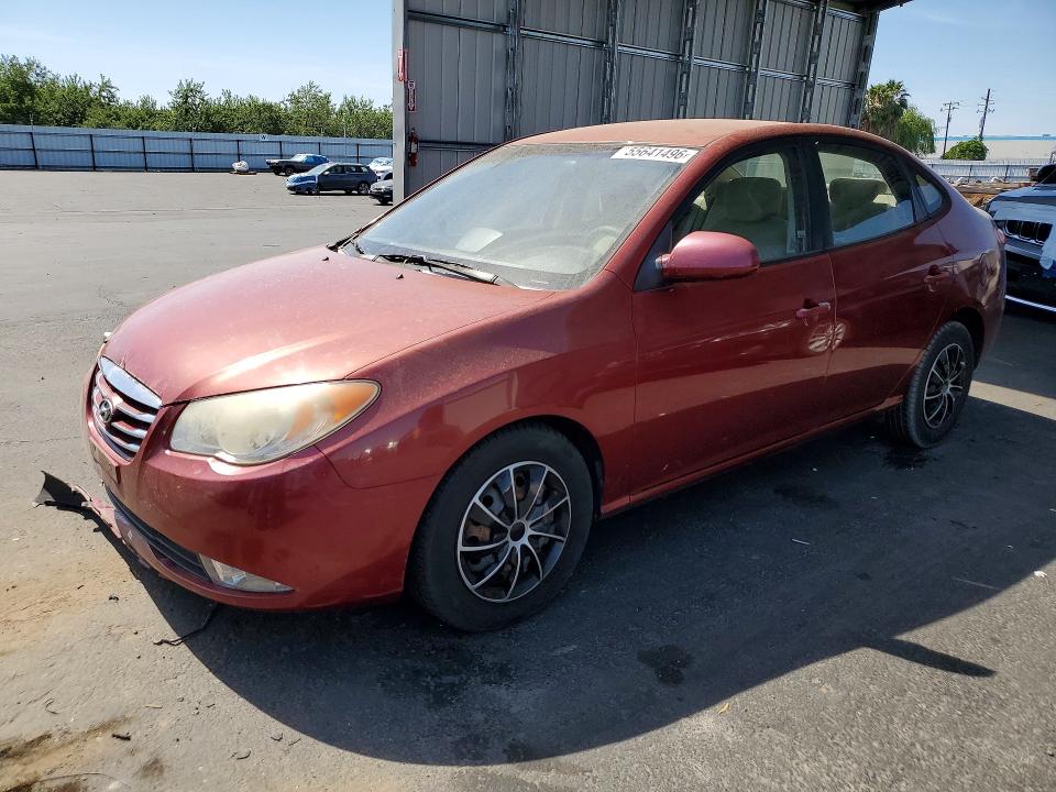 2010 Hyundai Elantra VIN KMHDU4AD3AU843890 COPART salvage auction — FRONT END, Ca - Salvage Certificate, sold $825 on 2026-07-20 (photo 1)