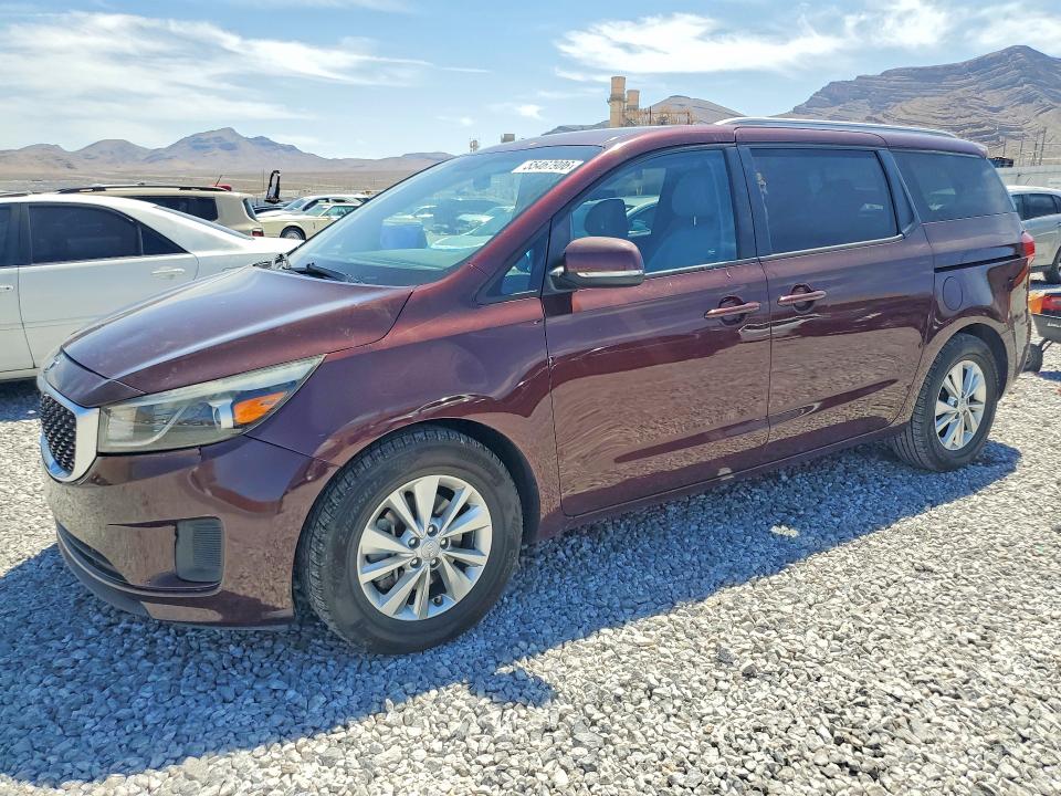 2015 Kia SEDONA VIN KNDMB5C16F6080570 COPART salvage auction — REAR END, Nv - Cert Of Title-Rebuilt Total Lo, sold $1,550 on 2026-07-08 (photo 1)