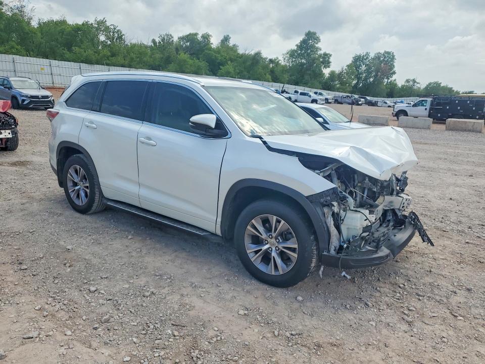 2015 Toyota Highlander VIN 5TDKKRFH9FS080585 COPART salvage auction — FRONT END, Salvage Title, sold $125 on 2026-07-21 (photo 4)