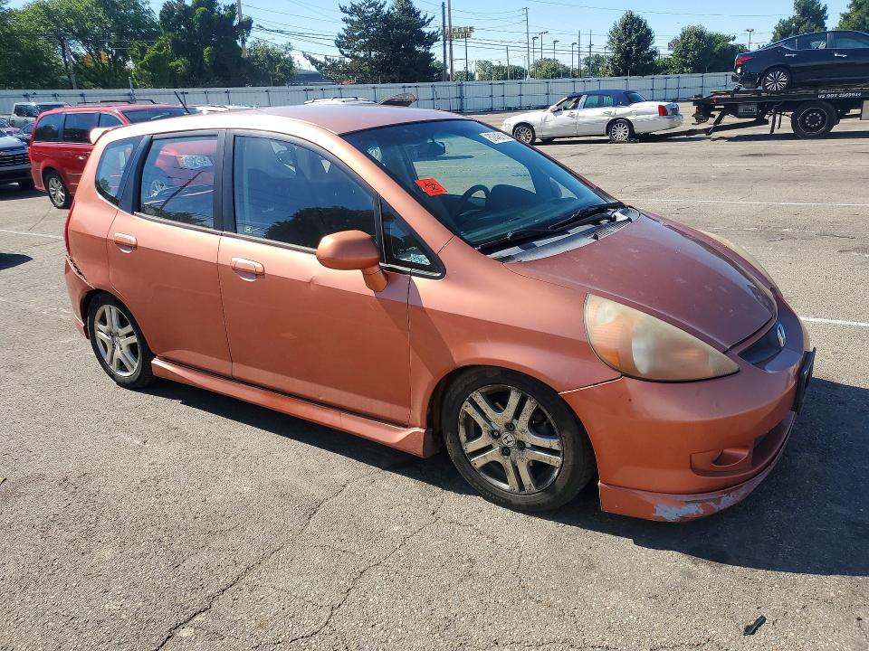 2008 Honda Fit VIN JHMGD38668S004503 COPART salvage auction — REAR END, Oh - Cert Of Title-Salvage, sold $250 on 2026-07-06 (photo 4)