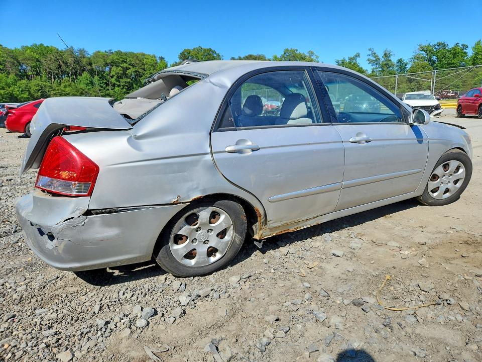 2008 Kia Spectra VIN KNAFE121185538001 COPART salvage auction — ALL OVER, MD - CERT OF SALVAGE > 75% DAMAGE, sold $300 on 2026-07-10 (photo 3)