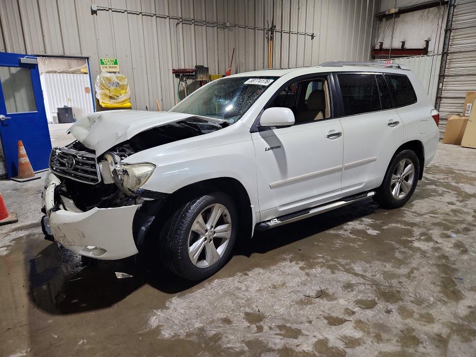 2008 Toyota Highlander VIN JTEDS42A882023563 COPART salvage auction — FRONT END, Ok - Cert Of Title-Salvage, sold $825 on 2026-07-15 (photo 1)