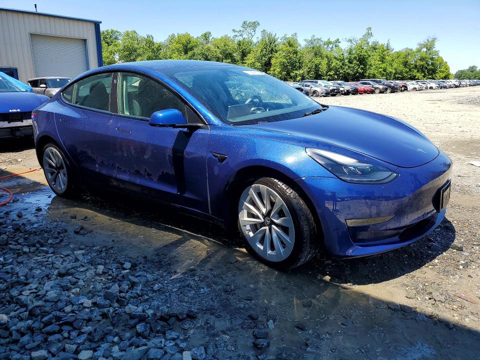2022 Tesla Model 3 VIN 5YJ3E1EA1NF370131 COPART salvage auction — SIDE, Ny - Certificate Of Title, sold $14,200 on 2026-07-13 (photo 4)