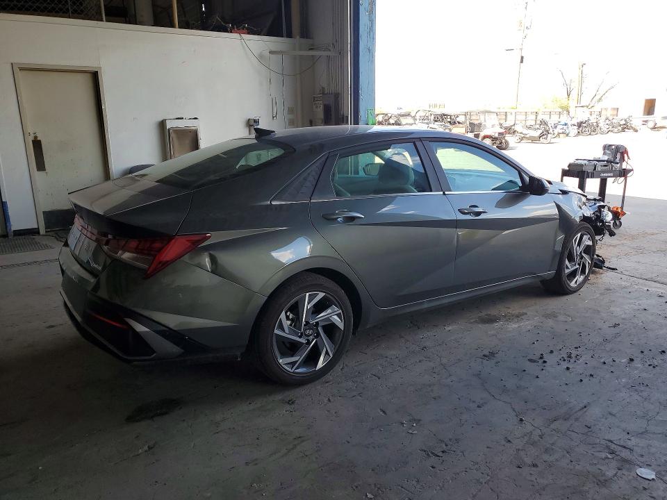 2025 Hyundai Elantra VIN KMHLP4DG2SU069805 COPART salvage auction — FRONT END, TX - SALVAGE VEHICLE TITLE (P), sold $150 on 2026-07-24 (photo 3)