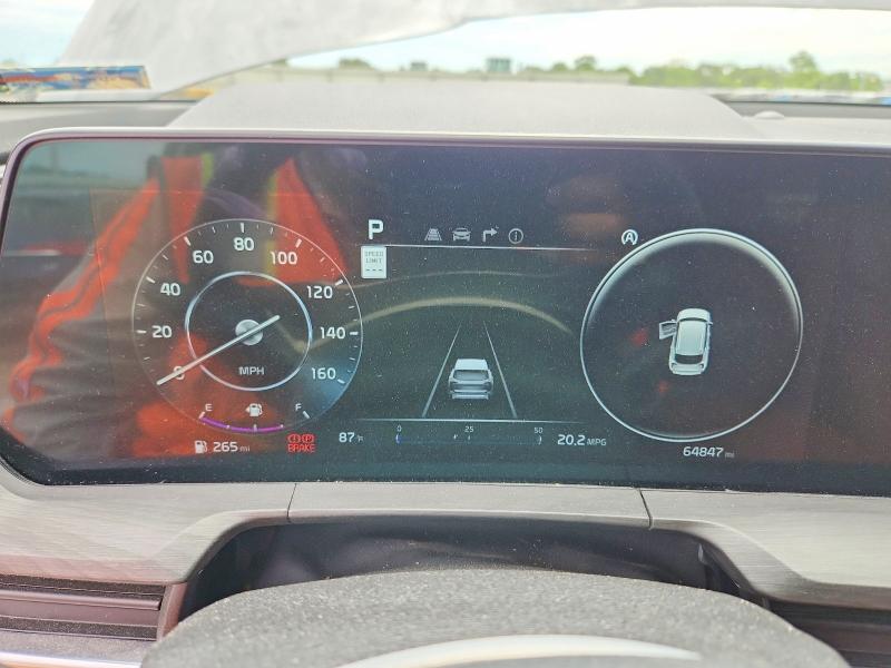 2023 Kia Telluride VIN 5XYP5DGC2PG406518 COPART salvage auction — HAIL, Ks - Cert Of Title-Salvage, sold $1,300 on 2026-07-27 (photo 9)