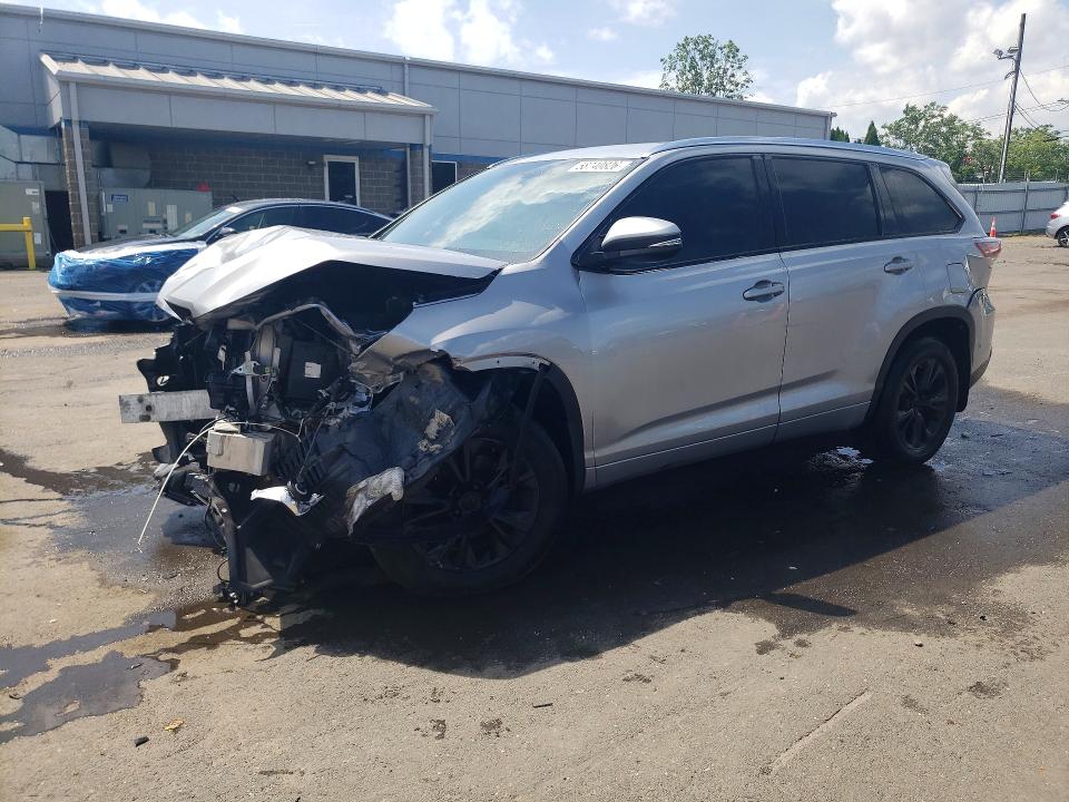 2016 Toyota Highlander VIN 5TDJKRFH7GS301050 COPART salvage auction — FRONT END, Ct - Cert Of Title-Salvage, sold $3,600 on 2026-07-17 (photo 1)
