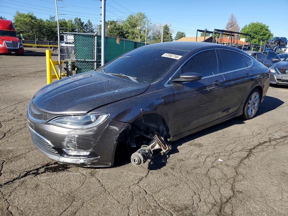 2015 Chrysler 200 VIN 1C3CCCAB7FN502803 COPART salvage auction — FRONT END, Co - Public - Salvage Title, sold $650 on 2026-07-26 (photo 1)