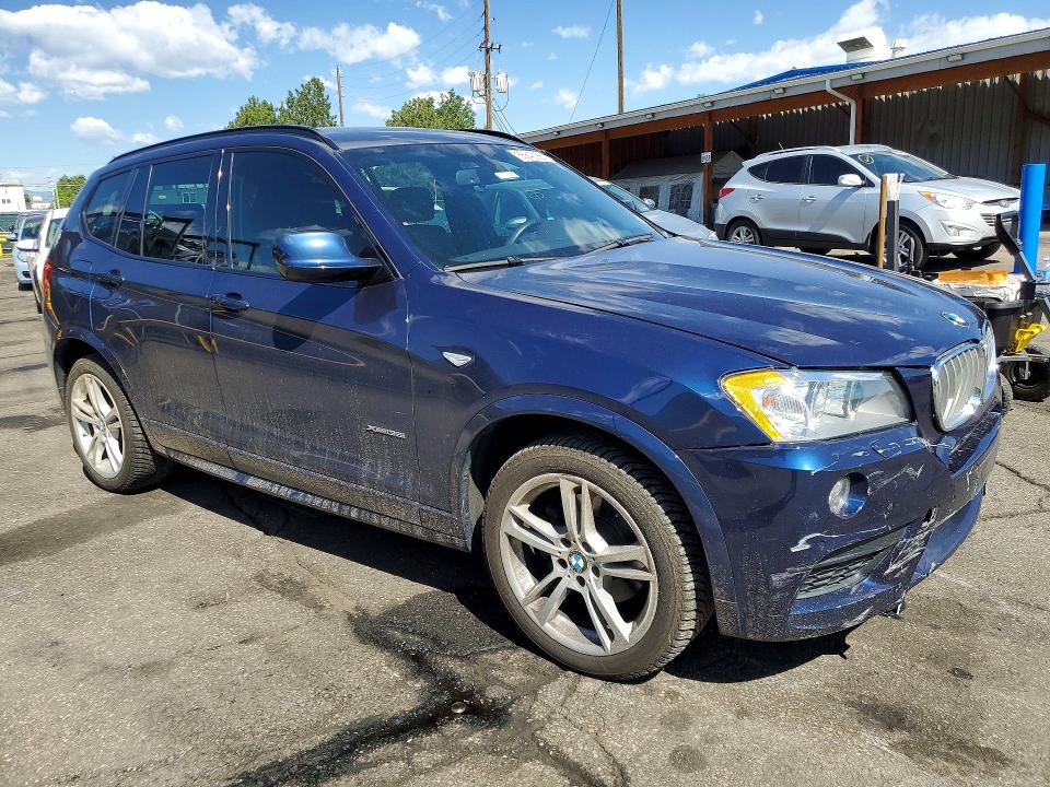 2014 BMW X3 VIN 5UXWX7C55E0E81054 COPART salvage auction — FRONT END, Co - Public - Salvage Title, sold $325 on 2026-07-21 (photo 4)