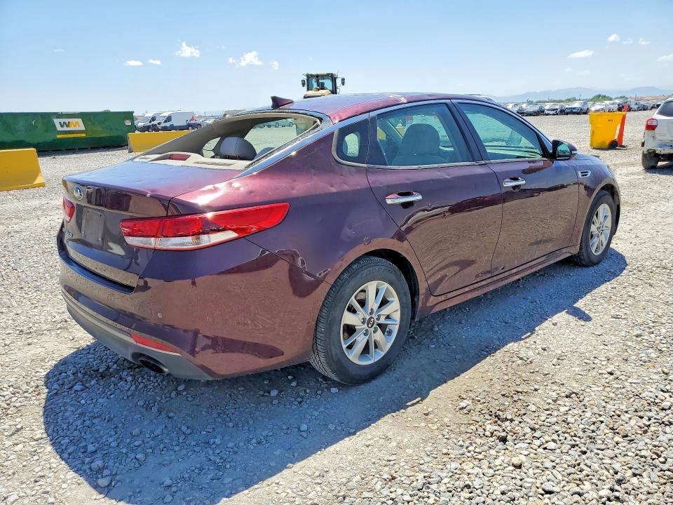 2018 Kia Optima VIN 5XXGT4L38JG229920 COPART salvage auction — HAIL, Co - Certificate Of Title, sold $2,450 on 2026-07-21 (photo 3)