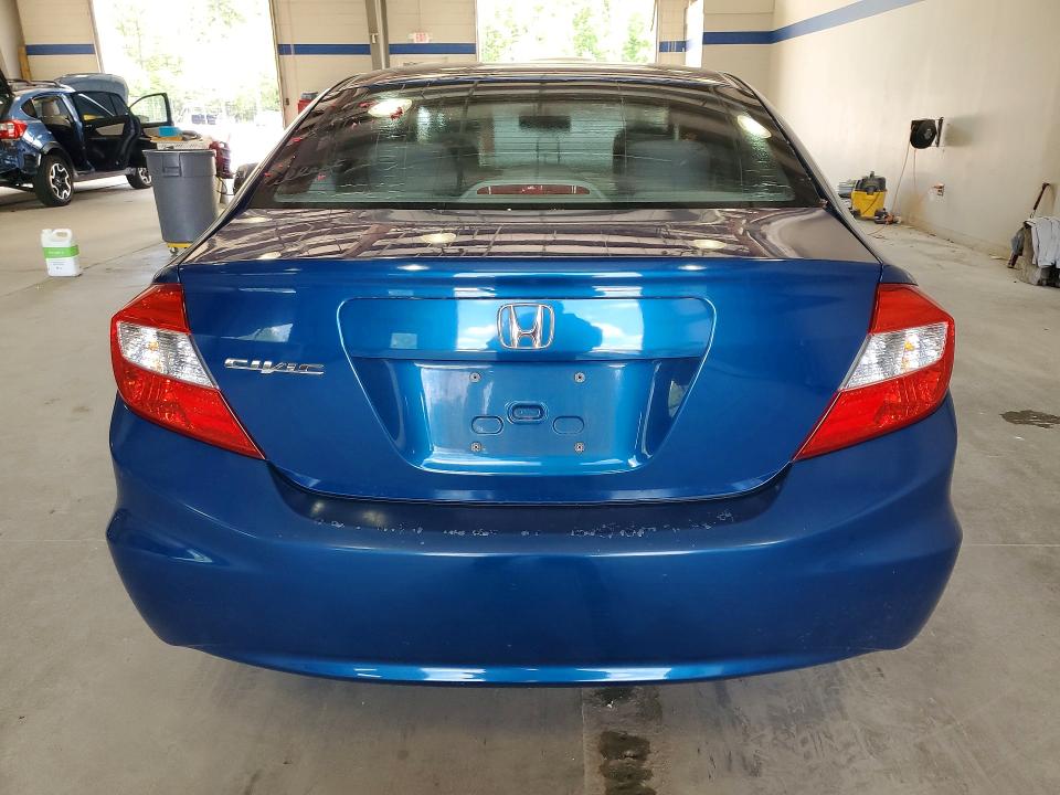 2012 Honda VIN 19XFB2F89CE328073 COPART salvage auction — FRONT END, VA - CERT OF TITLE - SALVAGE, sold $750 on 2026-07-02 (photo 6)