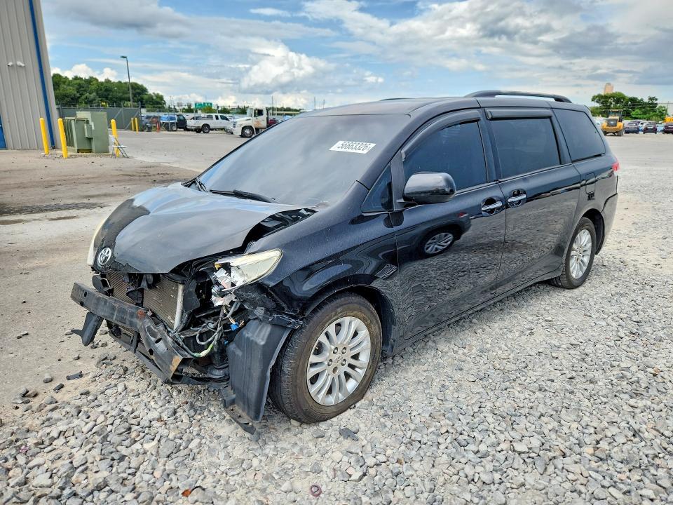 2011 Toyota Sienna VIN 5TDYK3DC1BS055771 COPART salvage auction — FRONT END, Fl - Cert Of Title Slvg Rebuildable, sold $1,350 on 2026-07-06 (photo 1)