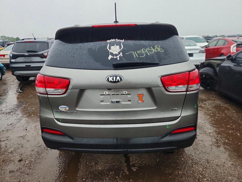 2018 Kia Sorento VIN 5XYPG4A53JG387389 COPART salvage auction — VANDALISM, Il - Salvage Certificate, sold $1,500 on 2026-07-28 (photo 6)