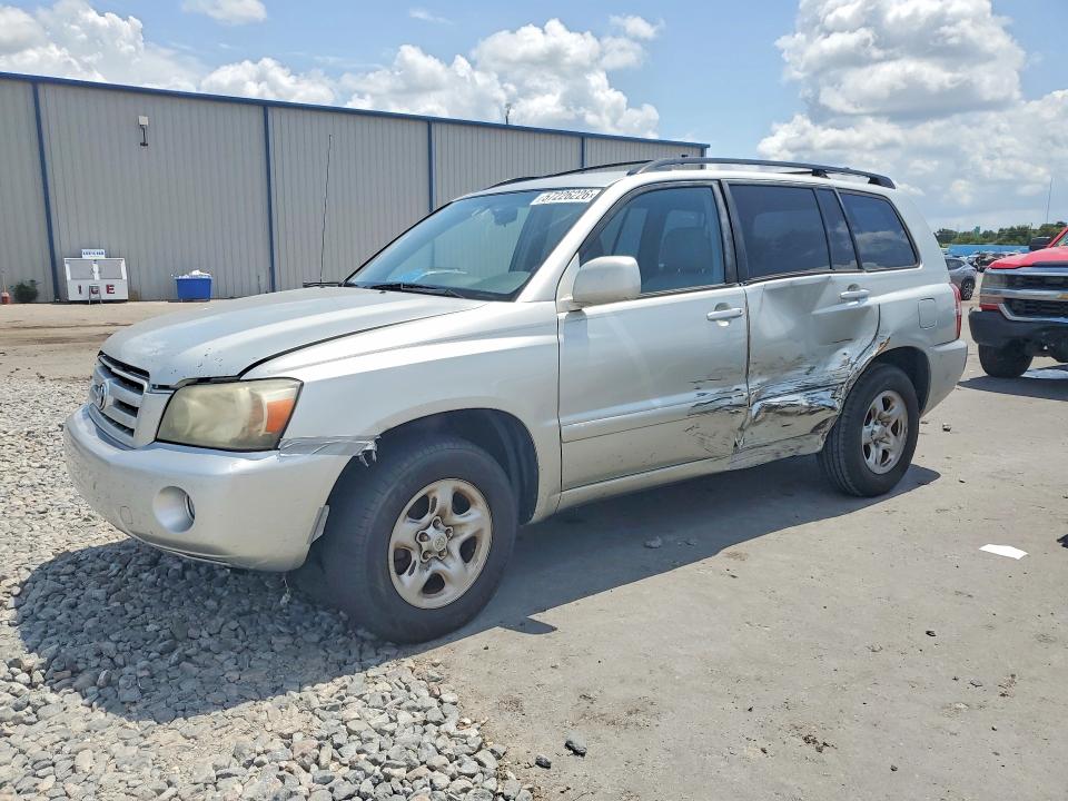 2005 Toyota Highlander VIN JTEGD21A150109835 COPART salvage auction — SIDE, Fl - Cert Of Title Slvg Rebuildable, sold $850 on 2026-07-20 (photo 1)