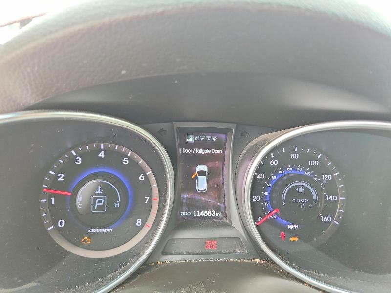 2013 Hyundai Santa fe VIN 5XYZU3LB8DG062952 COPART salvage auction — FRONT END, Ga - Cert Of Title-Salvage, sold $2,100 on 2026-07-28 (photo 9)