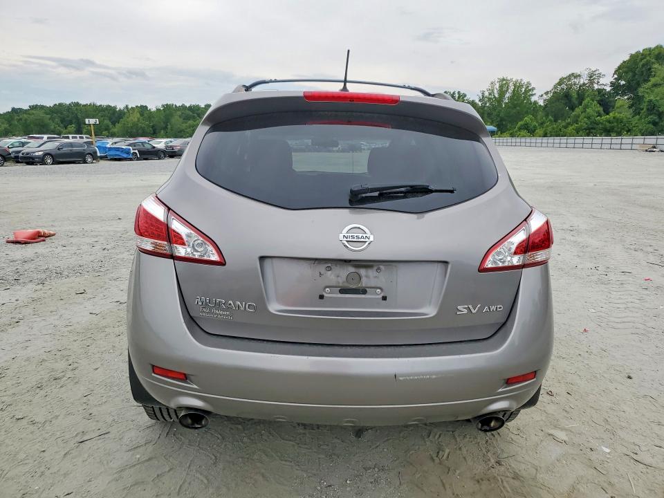 2012 Nissan Murano VIN JN8AZ1MW2CW238873 COPART salvage auction — FRONT END, Nc - Salvage Certificate Of Title, sold $375 on 2026-07-22 (photo 6)