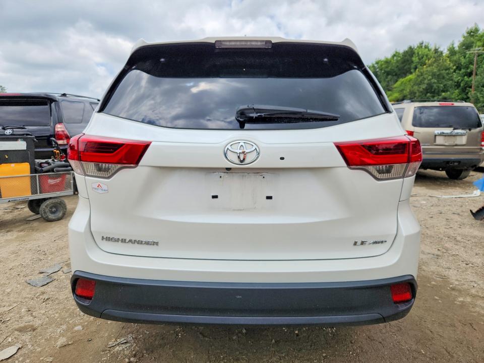 2019 Toyota Highlander VIN 5TDBZRFH3KS729898 COPART salvage auction — FRONT END, Va - Cert Of Title - Salvage, sold $3,100 on 2026-07-28 (photo 6)