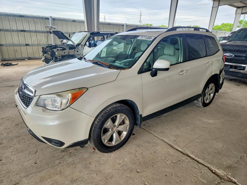2014 Subaru Forester VIN JF2SJAEC5EH547905 COPART salvage auction — SIDE, Fl - Cert Of Title Slvg Rebuildable, sold $1,300 on 2026-07-27 (photo 1)