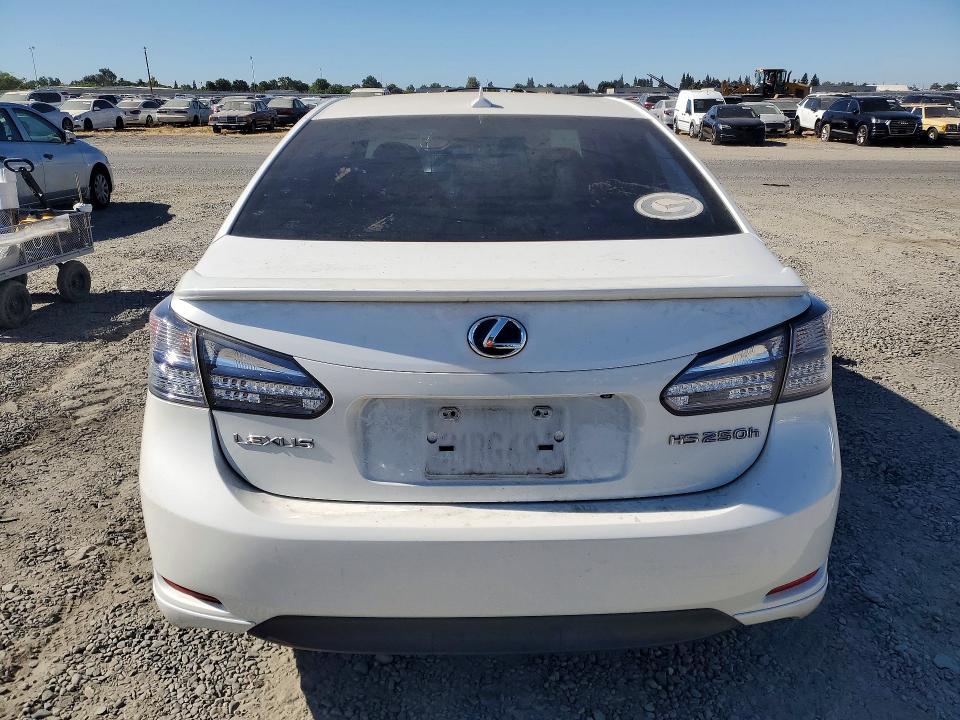 2010 Lexus Hs 250h VIN JTHBB1BA0A2020784 COPART salvage auction — REAR END, CA - DIS/DLR/EXP APP FOR DUP CLEAN, sold $2,250 on 2026-07-14 (photo 6)