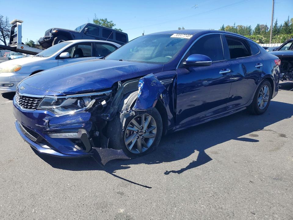 2019 Kia Optima VIN 5XXGT4L30KG333075 COPART salvage auction — FRONT END, CA - SALVAGE CERTIFICATE, sold $1,900 on 2026-07-14 (photo 1)
