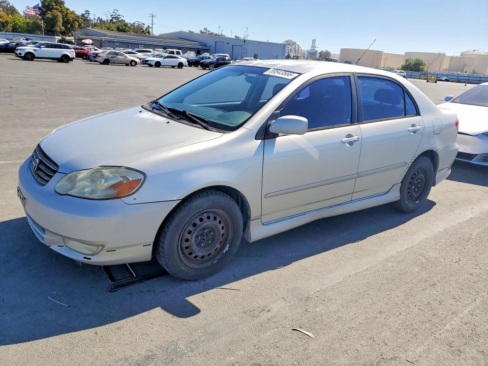 2003 Toyota Corolla VIN 1NXBR32E43Z186255 COPART salvage auction — REAR END, Ca - Dis/Dlr/Exp Only Clean Title, sold $850 on 2026-07-08 (photo 1)