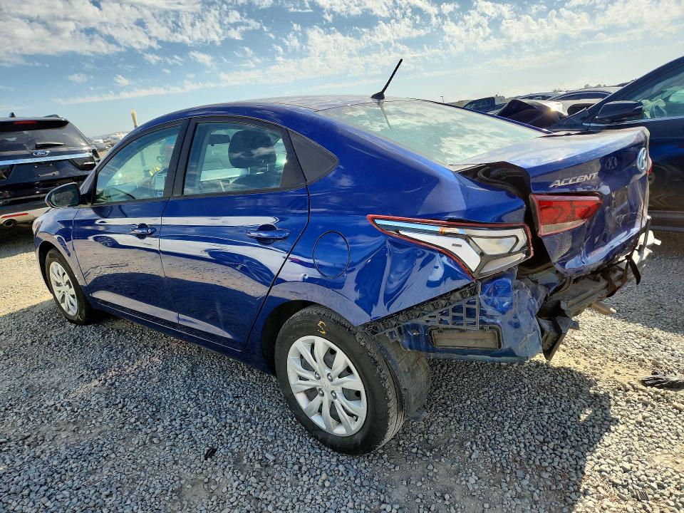 2022 Hyundai Accent VIN 3KPC24A60NE174375 COPART salvage auction — REAR END, Ca - Salvage Certificate, sold $2,250 on 2026-07-10 (photo 2)