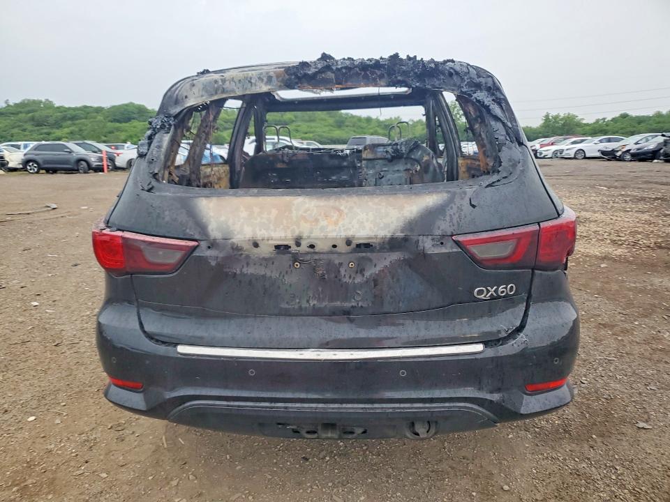 2018 Infiniti Qx60 VIN 5N1DL0MM8JC520755 COPART salvage auction — INTERIOR BURN, IL - JUNKING CERT OF A VEHICLE, sold $250 on 2026-07-24 (photo 6)