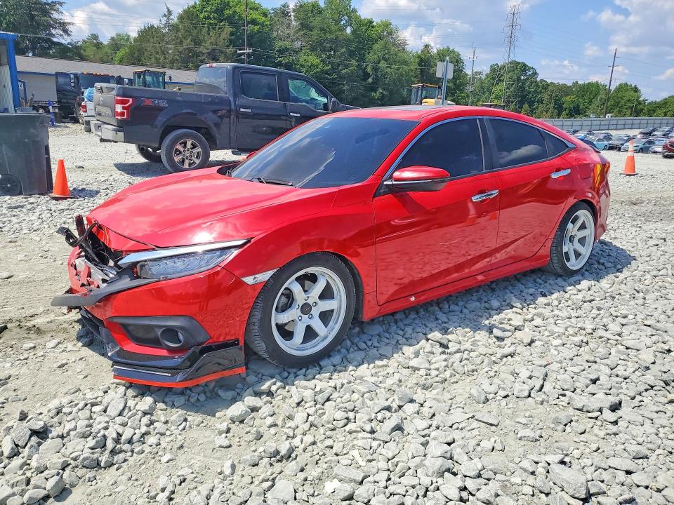 2018 Honda Civic VIN JHMFC1F98JX008013 COPART salvage auction — FRONT END, Nc - Salvage Certificate Of Title, sold $4,350 on 2026-07-22 (photo 1)