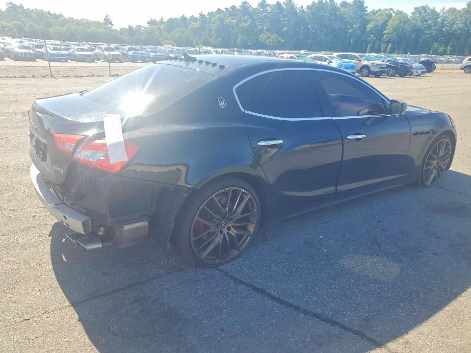 2015 Maserati Ghibli VIN ZAM57RTA2F1133707 COPART salvage auction — REAR END, Wv - Salvage Certificate, sold $550 on 2026-07-21 (photo 3)