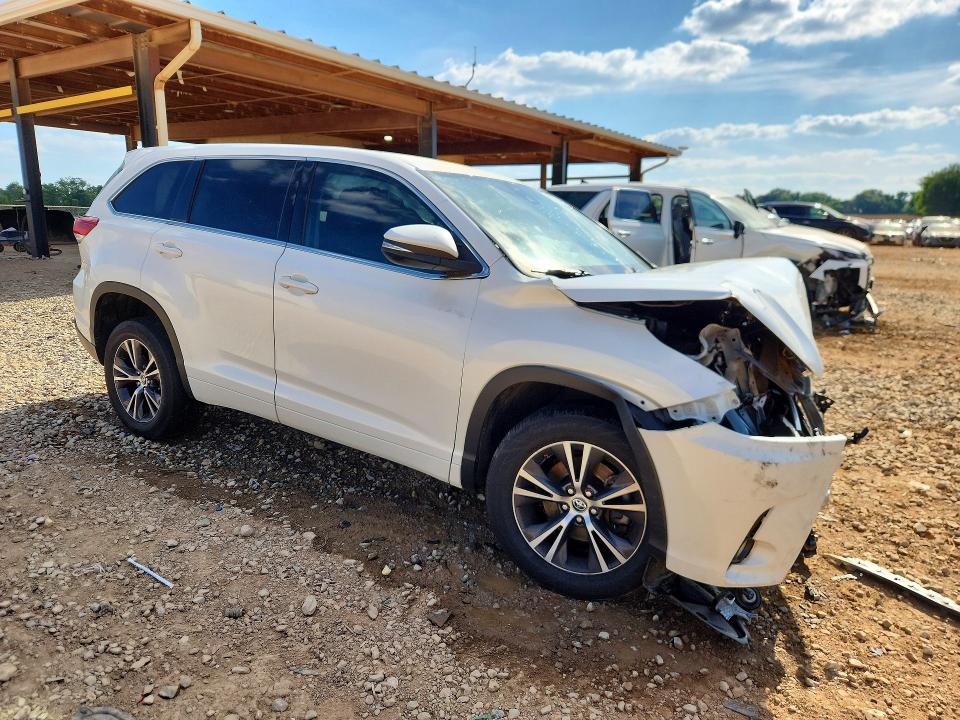 2018 Toyota Highlander VIN 5TDZZRFH1JS248951 COPART salvage auction — FRONT END, Al - Cert Of Title-Salvage Title, sold $3,550 on 2026-07-29 (photo 4)
