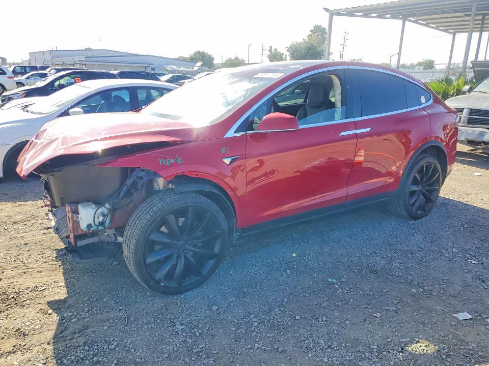 2017 Tesla Model x VIN 5YJXCAE20HF041280 COPART salvage auction — FRONT END, CA - SALVAGE CERTIFICATE, sold $4,900 on 2026-07-24 (photo 1)