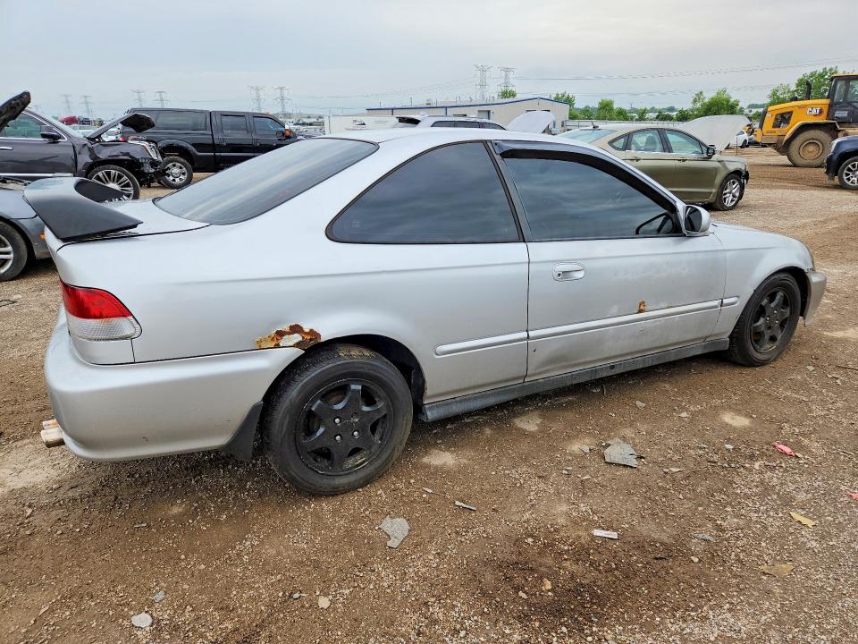 2000 Honda Civic VIN 1HGEJ8141YL047455 COPART salvage auction — REAR END, Il - Salvage Certificate, sold $250 on 2026-07-02 (photo 3)