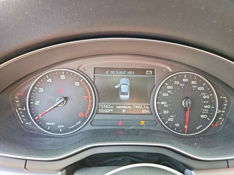 2017 Audi A4 VIN WAUANAF45HN025140 COPART salvage auction — REAR END, Tx - Salvage Vehicle Title, sold $4,200 on 2026-07-16 (photo 9)