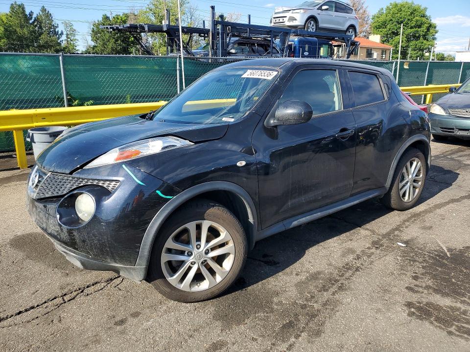 2014 Nissan Juke VIN JN8AF5MV9ET482919 COPART salvage auction — FRONT END, CO - SALVAGE TITLE (P), sold $975 on 2026-07-09 (photo 1)