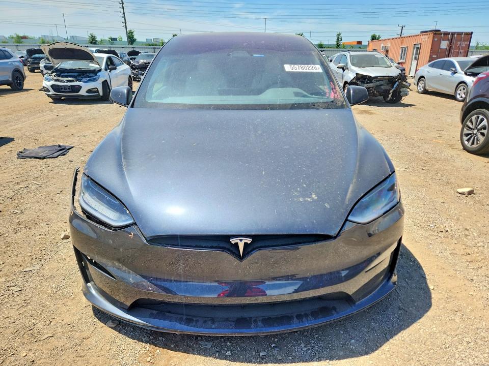 2025 Tesla Model x VIN 7SAXCDE51SF466125 COPART salvage auction — FRONT END, IL - SALVAGE CERTIFICATE, sold $12,200 on 2026-08-20 (photo 5)