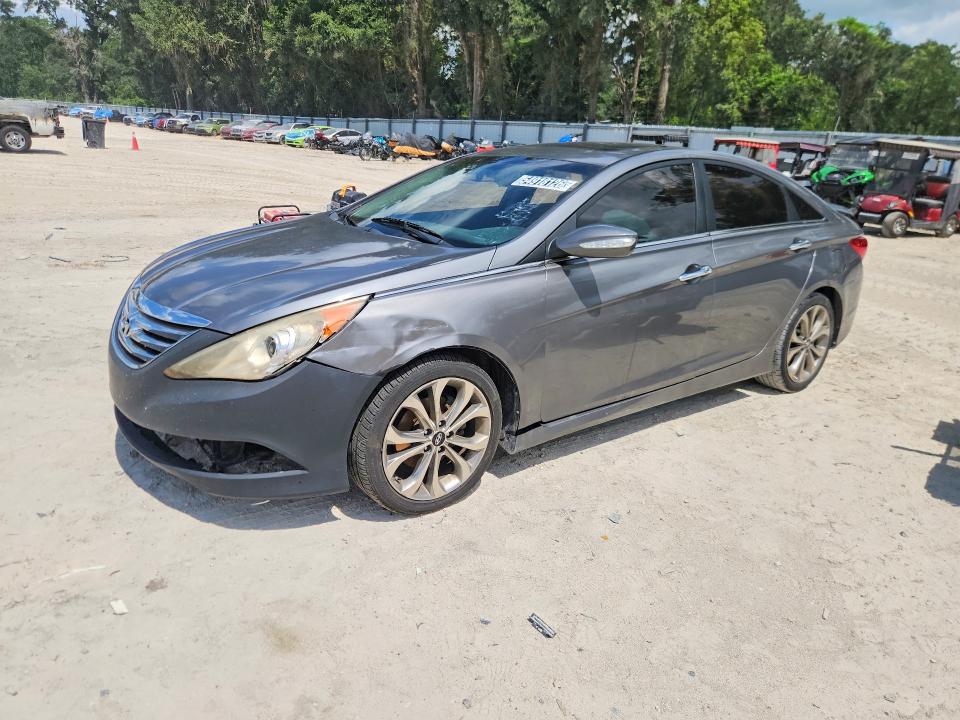 2014 Hyundai Sonata VIN 5NPEC4AB6EH895444 COPART salvage auction — FRONT END, Fl - Certificate Of Title, sold $250 on 2026-07-07 (photo 1)